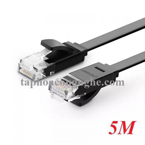 Ugreen 50176 5M màu Đen Cáp mạng LAN CAT6 dây dẹt NW102 30050176